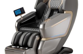 Massagestol 4D Luksus Pro+ med SL-teknologi, iongenerator, Varmeterapi, Hjertefrekvens Scanner, Stemme Kontrol & Touchsk?rm
